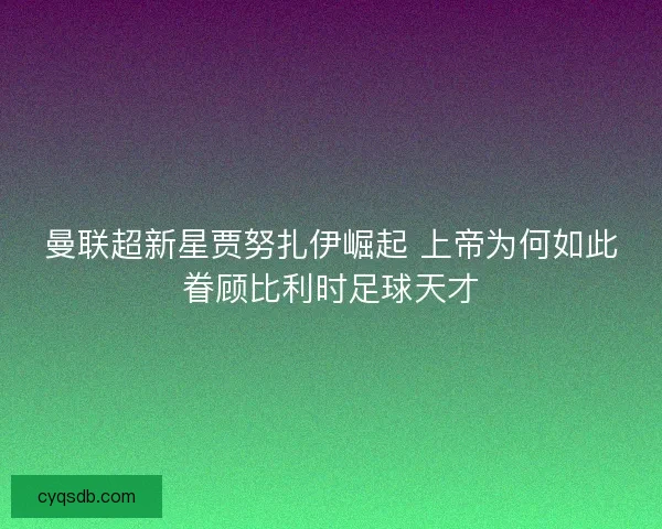 曼联超新星贾努扎伊崛起 上帝为何如此眷顾比利时足球天才 曼联超新星贾努扎伊崛起 上帝为何如此眷顾比利时足球天才